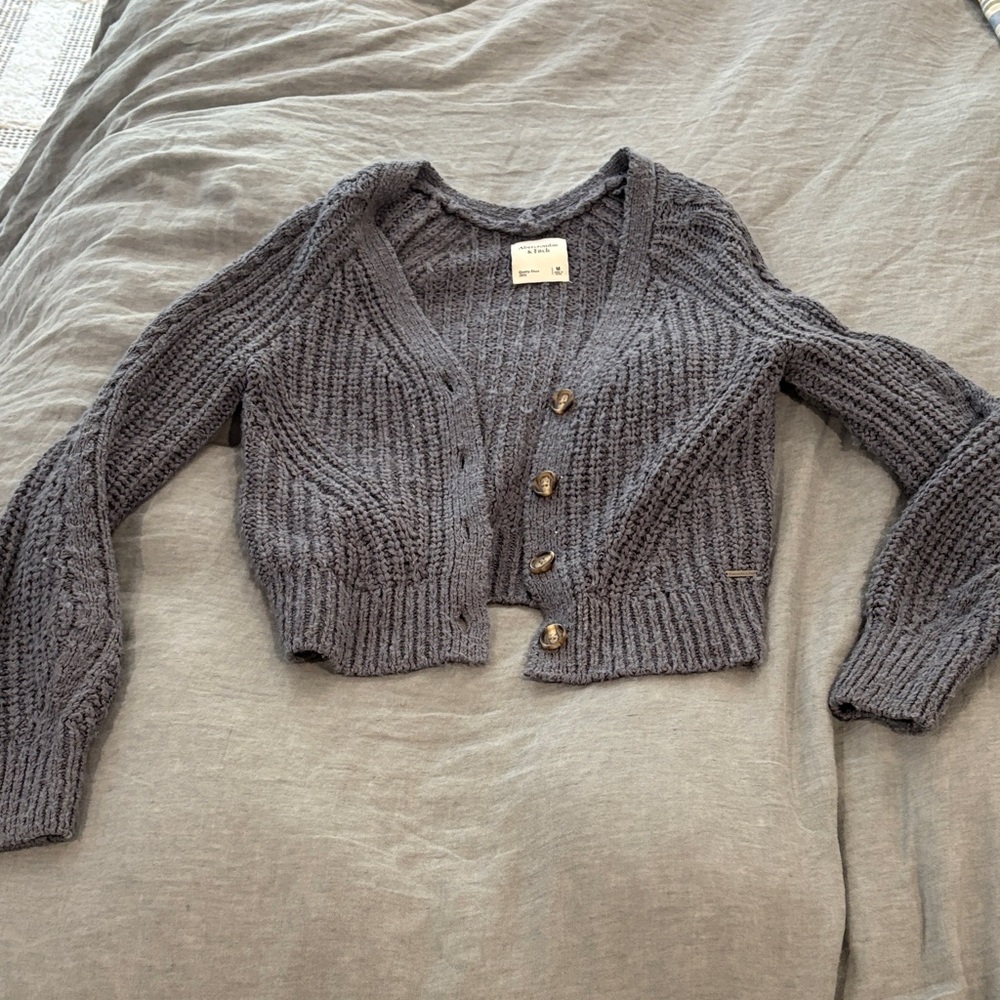 Abercrombie & Fitch blue/Gray Knit Cardigan